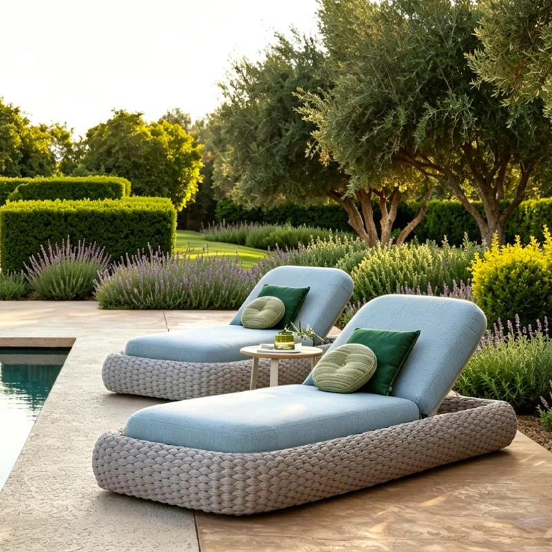 Outdoor Furniture Quick Dry - كرسي استلقاء شمسي مخصص بإطار ألومنيوم