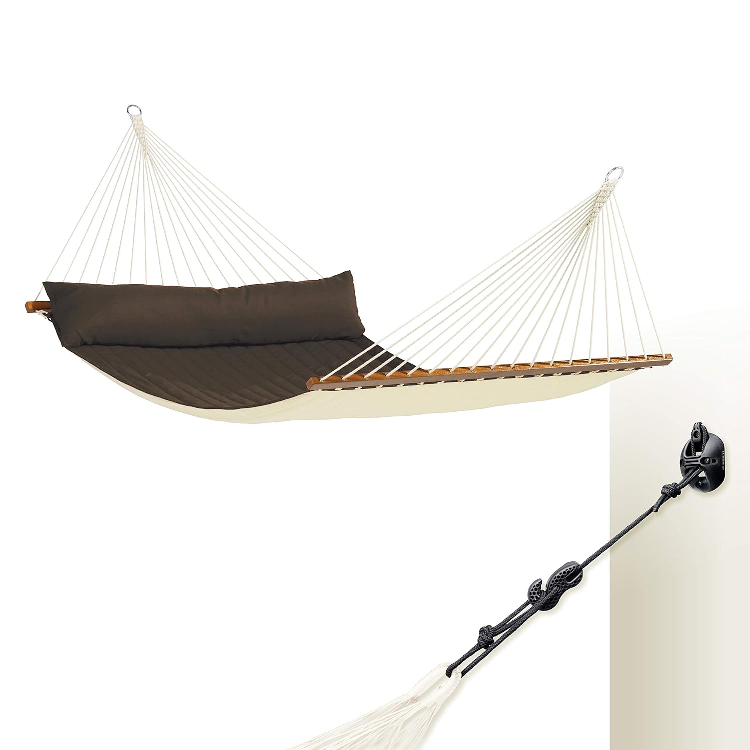 Outdoor Furniture Xl - شريط تثبيت أرجوحة مزدوجة مبطن للجدار