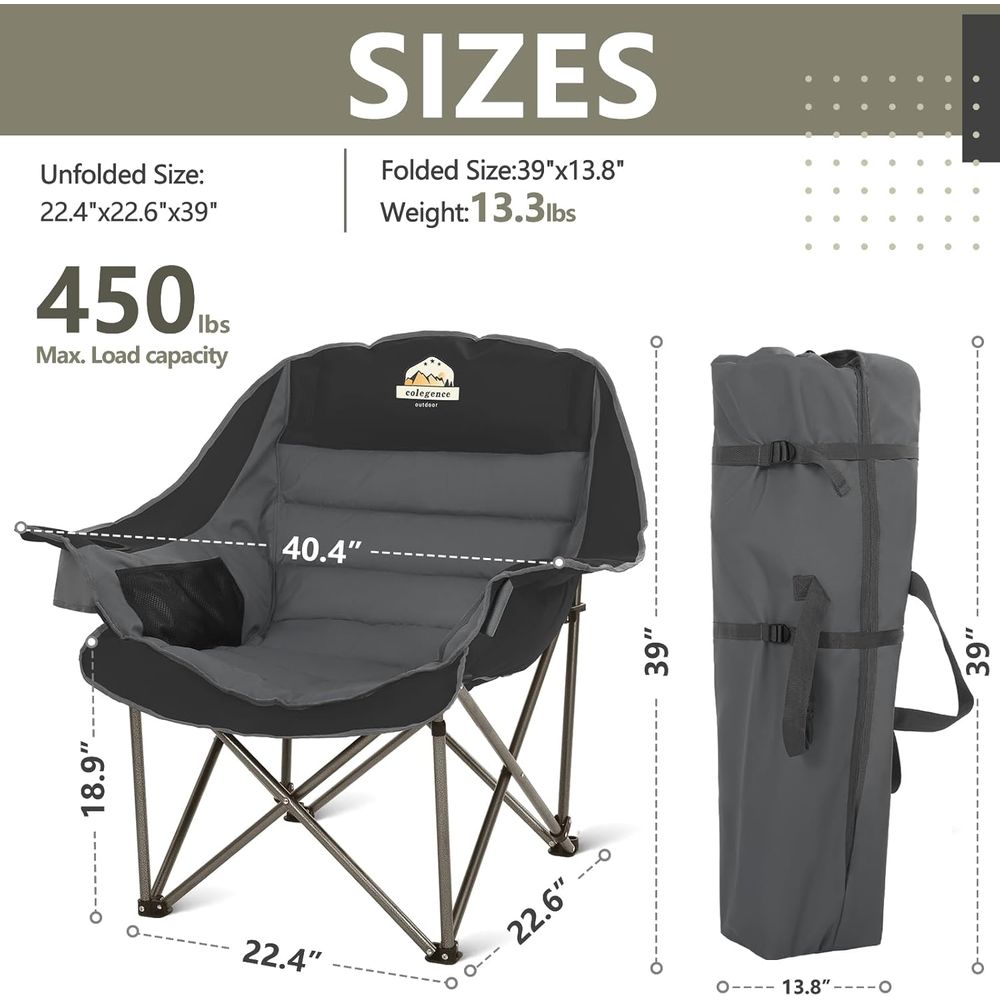مجموعة كراسي تخييم كبيرة الحجم - مراجعة Outdoor Furniture Xl وسعره