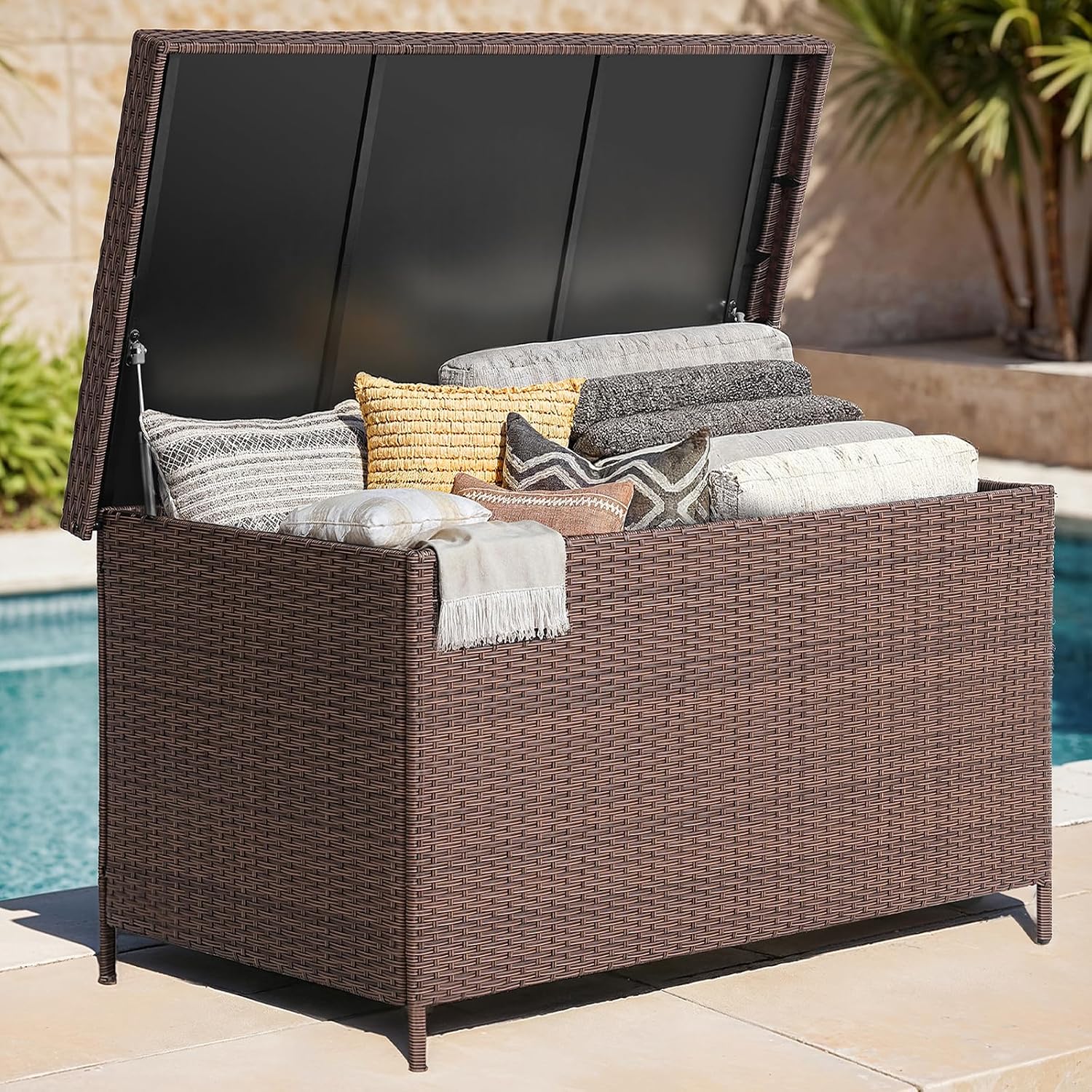 صندوق تخزين خارجي كبير سعة 158 - مراجعة Outdoor Furniture Xl وسعره