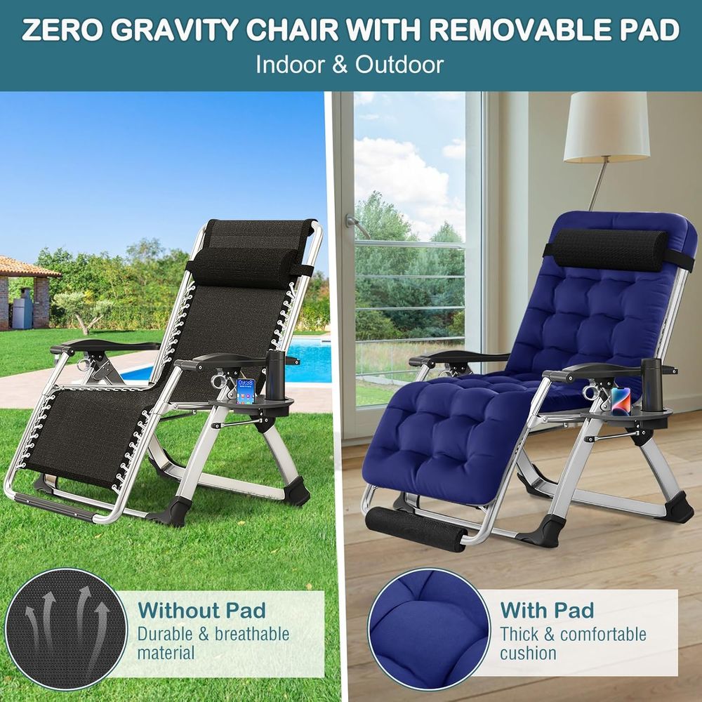 كرسي استرخاء واسع بدون جاذبية  - مراجعة Outdoor Furniture Xl وسعره