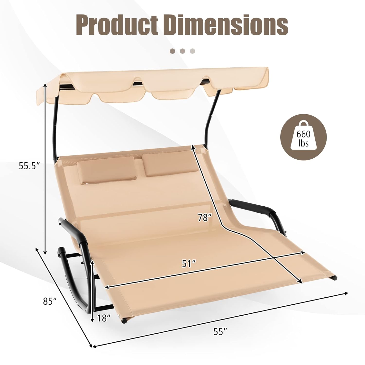 كرسي استرخاء مزدوج قابل للتعدي - مراجعة Outdoor Furniture Xl وسعره